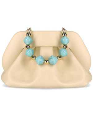 THEMOIRÈ Tia Paper Beads Butter Clutch Bag - Natural