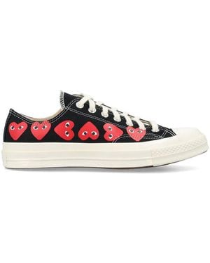 COMME DES GARÇONS PLAY Multi Heart Low Top - Black