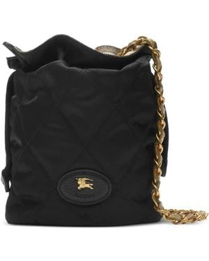Burberry Horseshoe Chain Pouch Bags - Black