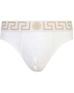 Versace Set Of 2 Greca Medusa Briefs - White