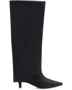 Steve Madden Tall Boots With Kitten Heel - Black