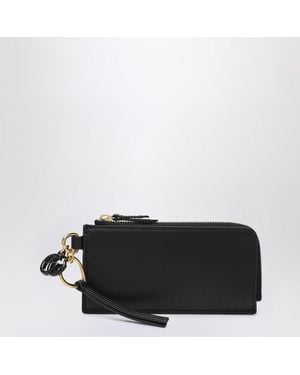 Gucci Card Holder With Gg Charm - Black