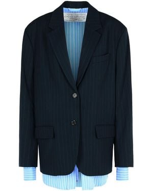 Acne Studios Blazer In Black Viscose - Blue