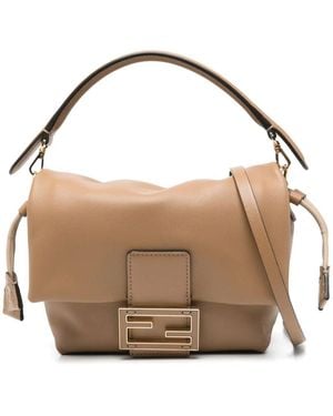 Fendi Mom Uette Small Nappa Leather Bags - Brown