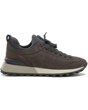 Brunello Cucinelli Suede Sneaker - Black