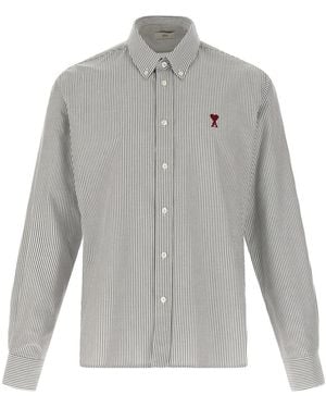 Ami Paris 'Ami De Coeur' Shirt - Gray