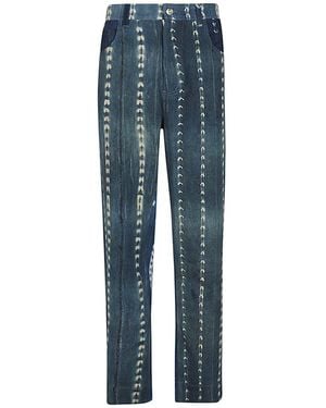 Wales Bonner Miles Tie-Dye Denim Jeans - Blue