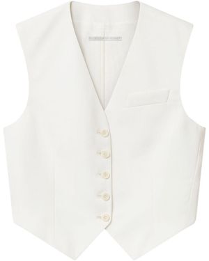Stella McCartney Wool Cropped Vest - White