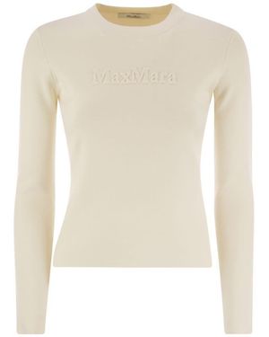 Max Mara Ticino - Viscose And Wool Yarn Sweater - White