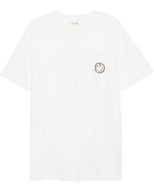 Anine Bing Graphic-Print Cotton T-Shirt - White