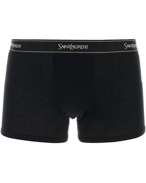 Saint Laurent Cotton Boxer - Black