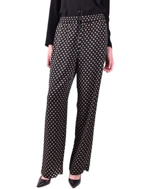 Michael Kors Polka Dot Lace-Up Trousers - Black