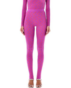 Marine Serre Allover Moon Leggings - Pink