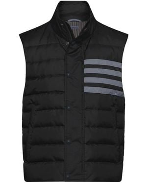 Thom Browne Vest With 4 Side Pockets - Black