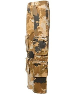 Blumarine Cotton Cargo Jeans - Metallic