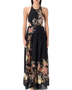 Zimmermann Tallow Halter Maxi Dress - Black