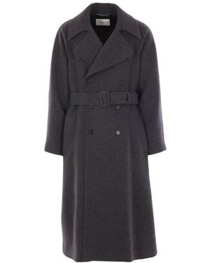 Saint Laurent Coats - Black
