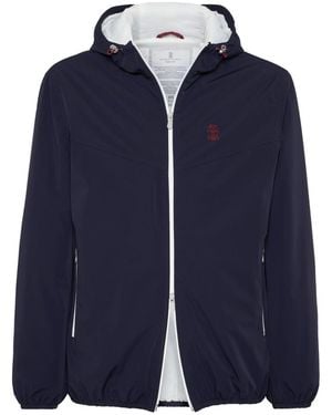 Brunello Cucinelli Nylon Blouson Jacket - Blue