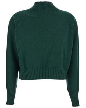 Twinset Turtleneck Jumper With Crop Design - Green