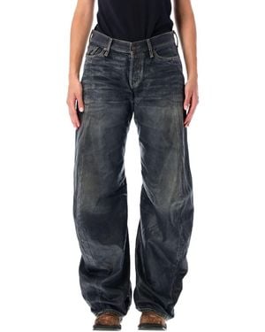Acne Studios Black Coated Loose Jeans 2006f - Blue