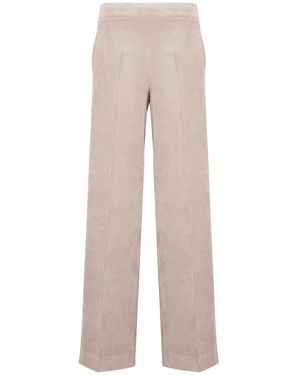 D.exterior High-Waisted Wide-Leg Trousers - Natural