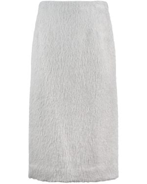 Incotex Alpaca Longuette Skirt - Grey