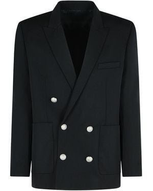Balmain Virgin Wool Blazer - Black
