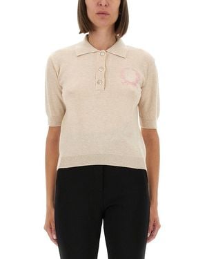 Moschino Polo Shirt With Logo - White