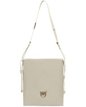 Pinko Slouchy Classic Shoulder Bag - White