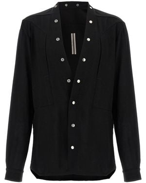 Rick Owens 'larry Fogpocket' Shirt - Black