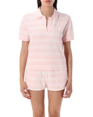 Sporty & Rich Src Terry Polo Shirt - Pink
