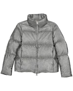 Herno Velvet Short Down Jacket - Grey