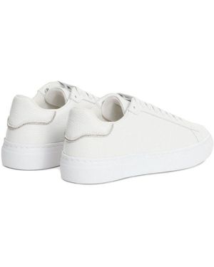 スニーカー FABIANA FILIPPI Leather trainers with diamond thread Fabiana Filippi Leather Trainers With Diamond Thread - White