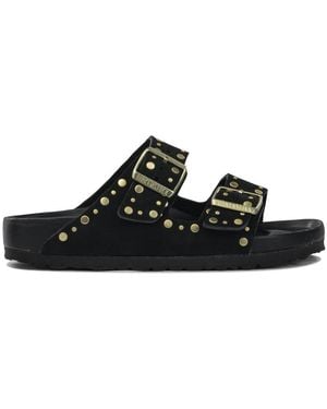 Birkenstock "Arizona Rivet Exquisite" Sandals - Black