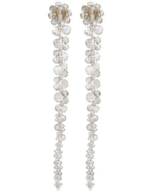 Simone Rocha - Crystal/Rose Victorian Bow Ribbon Stud