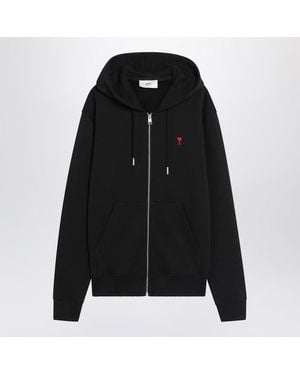 Ami Paris De Coeur Zip Sweatshirt - Black