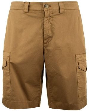 Altea Cotton Cargo Bermuda Shorts - Natural