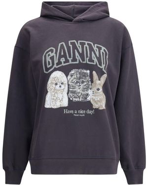Ganni Sweatshirts - Blue