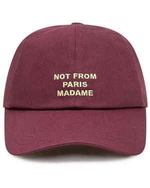 Drole de Monsieur Cap With Embroidery - Red
