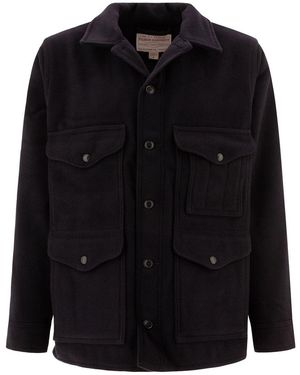 Filson Wool Cruiser Coat with Pockets - Black