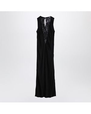 ワンピース ROTATE BIRGER CHRISTENSEN BLACK MIDI DRESS WITH MESH INSERT Rotate Birger Christensen Black Midi Dress With Mesh Insert