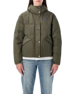 Patagonia Downdrift Recycled Down Jacket With Removable Hood - Green