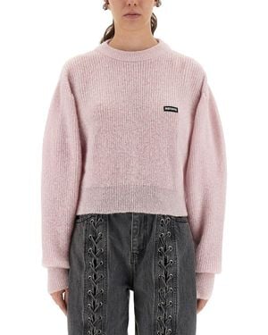 ROTATE BIRGER CHRISTENSEN Wool Puff Sweater - Pink
