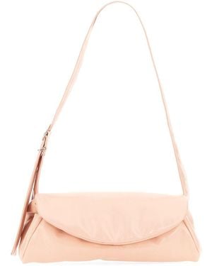 Jil Sander Big Leather Shoulder Handbag - Pink