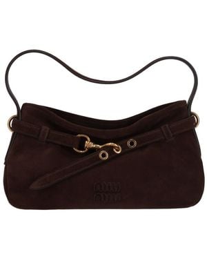 Miu Miu Borse Camoscio - Brown