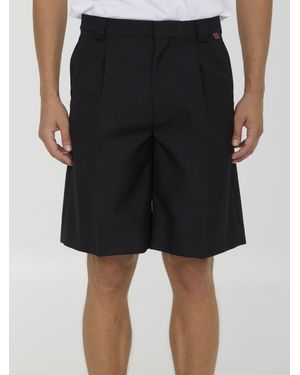 Gucci Wool Blend Bermuda Shorts - Black