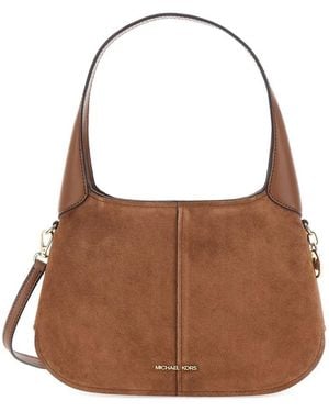 Michael Kors 'Alice' Leather Shoulder Bag - Brown