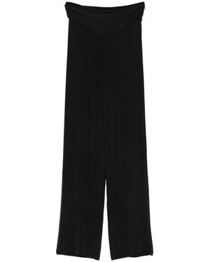 AYA MUSE Ruched Fold Over Pants - Black