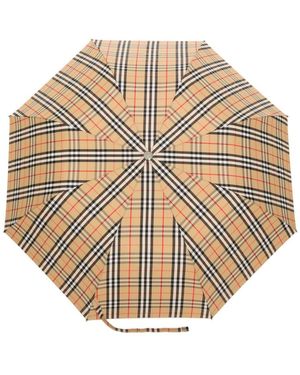 Burberry Vintage Check Folded Umbrella - Natural