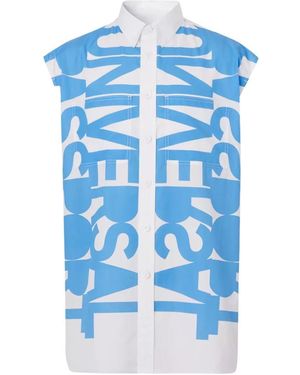 Burberry Topaz Universal Passport Sleeveless Shirt - Blue